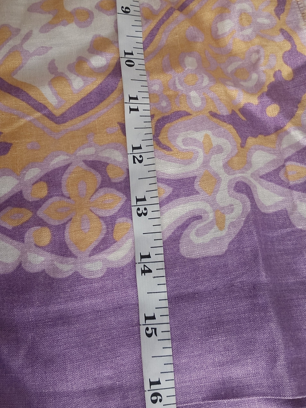 J. Crew Cream Mini Skirt with Orange & Lavender Paisley Print - Picture 3 of 4